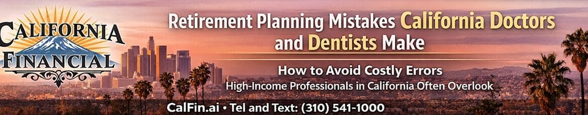 Retirement planning mistakes for California doctors and dentists in Los Angeles, Beverly Hills, and Santa Monica skyline