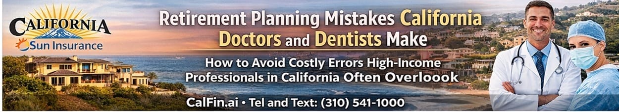 Retirement planning mistakes for California doctors and dentists in Malibu, Pasadena, Glendale, and Torrance with medical professionals