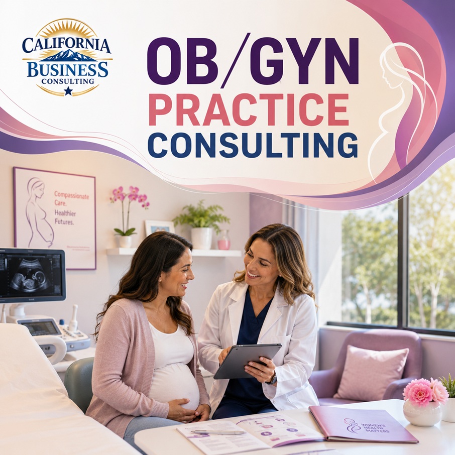 OB/GYN Practice Consulting for AI strategy, business planning, financial analysis, operations, SBA financing, and practice growth